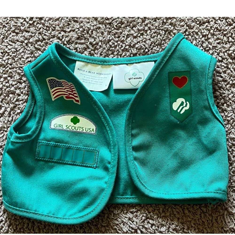Build-A-Bear Workshop Girl Scouts USA Junior Green Vest Plush Clothing Accessory
